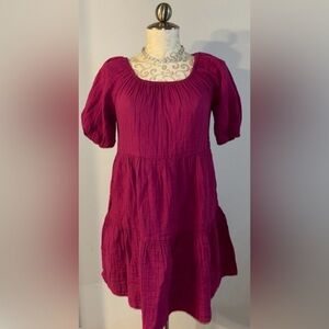 🆕 Old Navy 100% Cotton Pink Dress Size Small.  #54